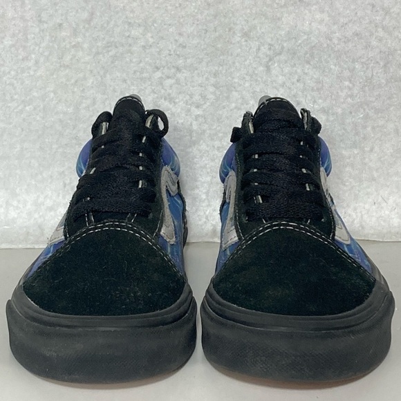 Vans Womens Old Skool Lightning Blue/Black Suede Canvas Sneakers Shoes SZ US 6.5 - Picture 3 of 11